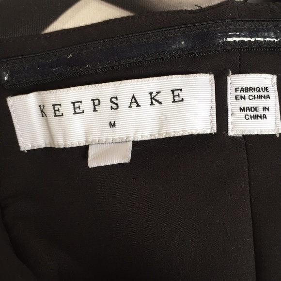 Keepsake dress black white geometric pattern M - Picture 2 of 9